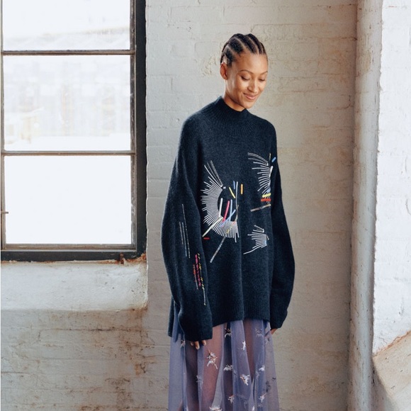 &Other Stories Navy Sweater - Picture 1 of 8